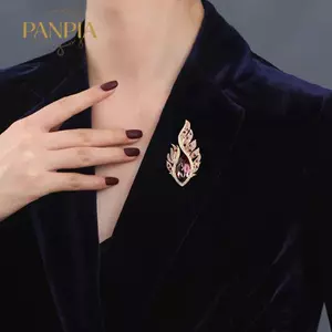 PNPIA- Pha Lê Thời Trang Phượng Hoàng Lông Mắt Kim Cương Giả Trâm Cài Cho Nữ Áo Trang Sức Phụ Kiện Quà Tặng