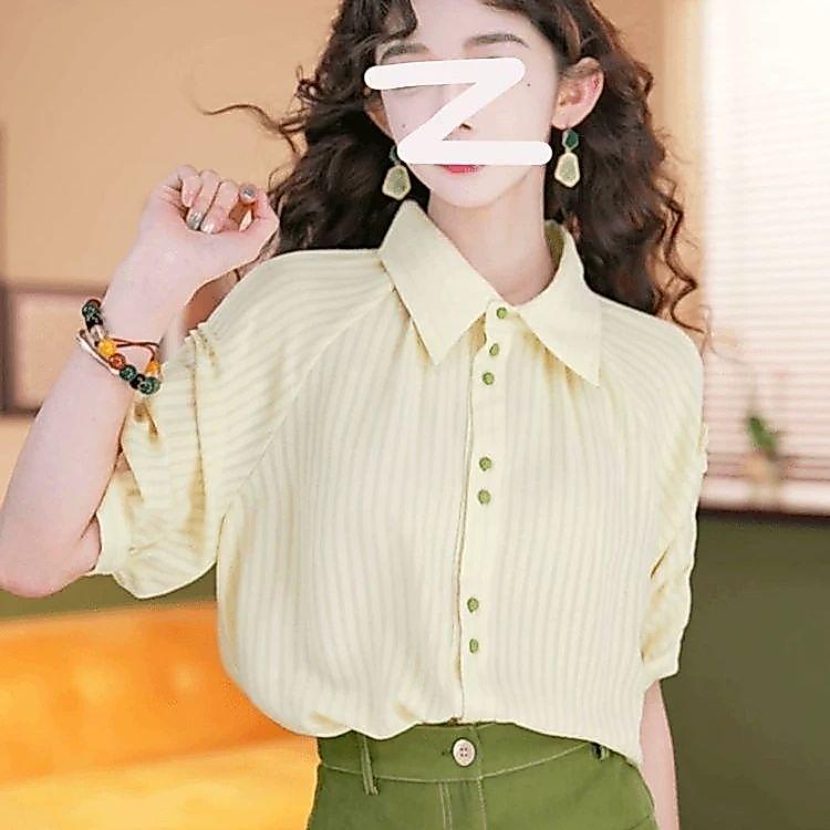 [Seckill trong thời gian có hạn] Áo sơ mi ngắn tay sọc cổ điển phong cách Hồng Kông Mùa hè Thiết kế phong cách mới dáng rộng thời trang phù hợp với mọi lứa tuổi