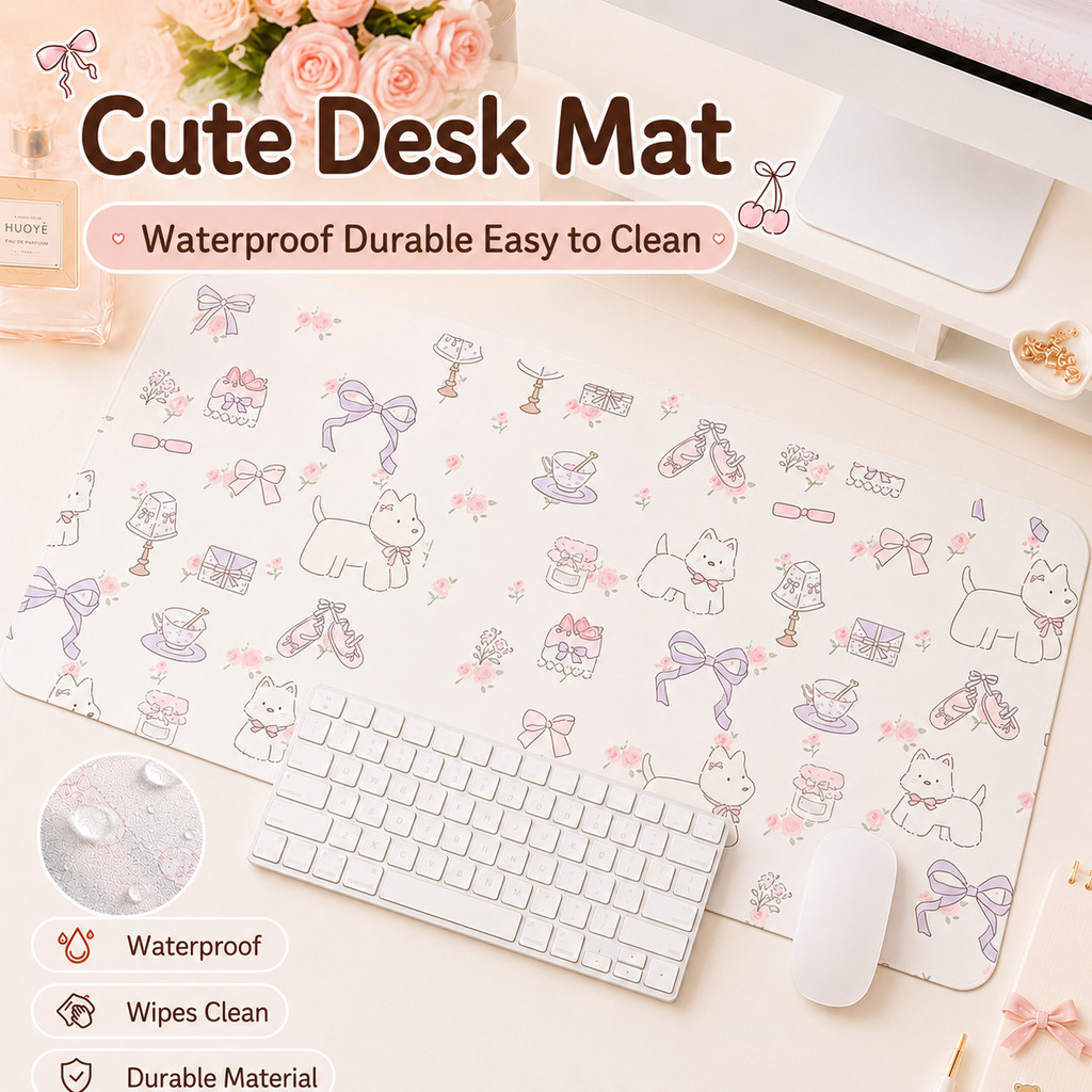 Thảm lót bàn dễ thương chống nước dễ lau 35x80cm lót chuột bàn học văn phòng bền đẹp viết êm bảo vệ mặt bàn máy tính