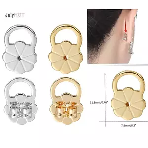 Dụng cụ nâng bông tai Safety với 3 nút chặn, ngăn ngừa lệch khi cắm bông tai - Massivedeals