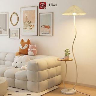 Đèn Cây Uốn Sóng Vintage – Đèn Đứng Trang Trí Phòng Ngủ Ấm Áp