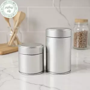 PUSKY Kín Khí Thiếc Hộp Đựng Trà Hộp Đựng Cho Lá Túi Trà Bột Matcha Kín Thức Ăn Tổ Chức Trà Nhà Bếp VN