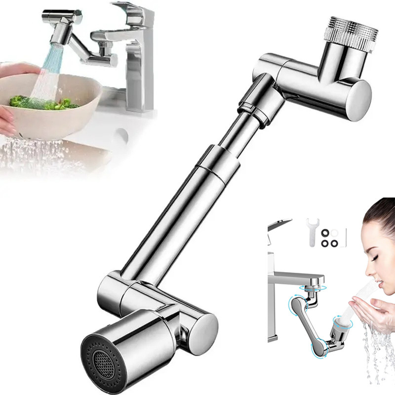 Bộ chuyển đổi vòi cơ khí xoay linh hoạt Bộ chuyển đổi vòi chống bắn nước đa năng để giặt nhà bếp và phòng tắm
