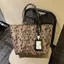 SQ11 206 Retro Mỹ Da Báo In Hình Hello Kitty Túi Đeo Vai Thời Trang Dung Tích Lớn Đi Lại Túi Tote