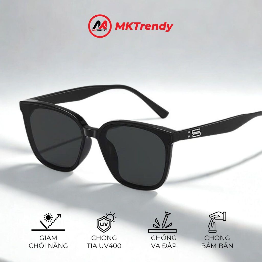 Kính râm gọng vuông MKTRENDY kính mát thời trang nam nữ chống tia UV chống nắng phong cách Hàn Quốc R8
