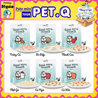 [ Thùng ] Pate Cho Mèo PetQ Sữa Dê Cao Cấp 70g - 50% Thịt 50% Sữa Dê Cho Mọi Lứa Tuổi