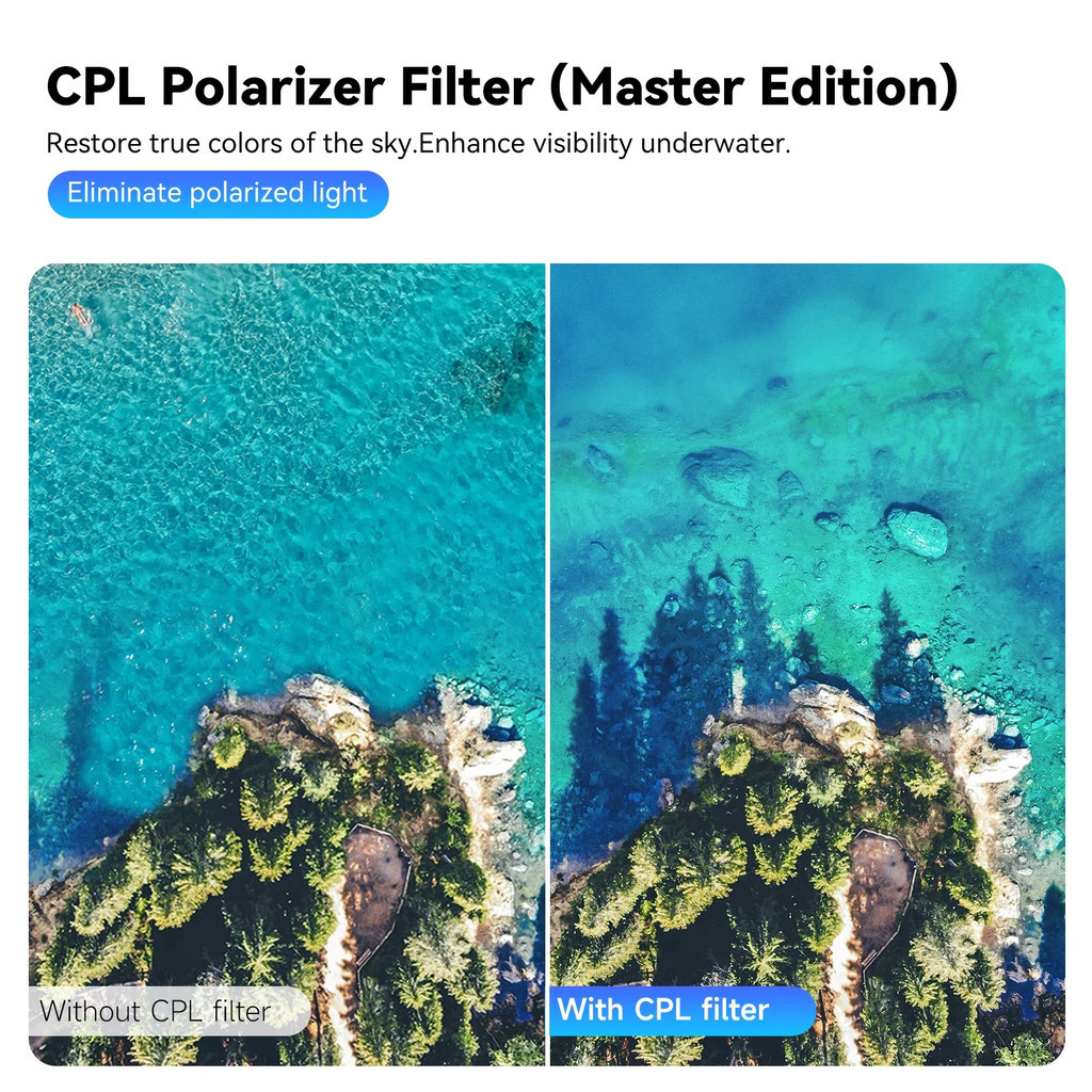 DJI Action 5 Pro 4 3 Bộ lọc phân cực Màu đen khuếch tán mềm 4 / 3 ND8 / 16 / 32 / 64 ND Lens CPL Filter Kit