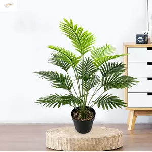 Nhánh lá cọ nhân tạo ZENZON, Cây cọ nhân tạo bằng nhựa lớn, Trồng hoa Cây nhiệt đới 65-82cm Đám cưới dương xỉ nhân tạo màu xanh lá cây