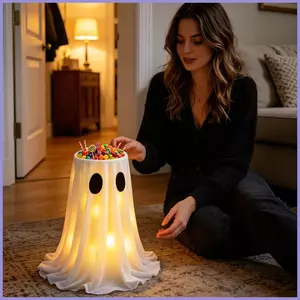 Ma Halloween Đồ Trang Trí 8 Chế Độ Đèn LED Bát Kẹo Trang Trí Thủ Thuật Hoặc Điều Trị Kẹo Cho Ngoài Trời mueadsyvn