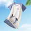 Shop Bộ Đồ Ngủ Trẻ Em Phong Cách Mỏng Thoáng Khí Tay Ngắn Phong Cách Công Chúa Vừa Lớn Bộ Đồ Ngủ Bé Gái Cha Mẹ-Con Hợp Thời Trang Homewear Váy Ngủ