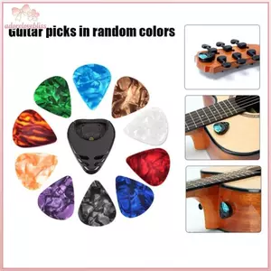 THÊM 10 Chiếc Plectrums 1 Pi Giá Đỡ Điện Celluloid Acoustic Guitar Pis Nhiều Màu Sắc BSS