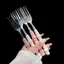 Luckyew Ngọc Trai Tay Cầm Nĩa Cho Món Tráng Miệng Hộ Gia Đình Bít Tết Inox Nĩa Salad Nĩa Món Tráng Miệng Pasta Nĩa Phụ Kiện Nhà Bếp Tiện Ích TQ