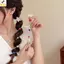 < YEI > Dây buộc tóc ngọc trai nữ có dây điện thoại để giải pháp thời trang tóc an toàn và co giãn mới