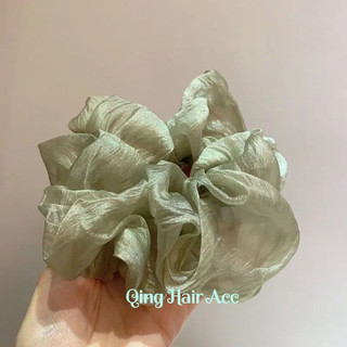 Dây buộc tóc nữ cao cấp phong cách Mori, scrunchy gạc retro, đuôi ngựa thấp, hoa, co giãn bền