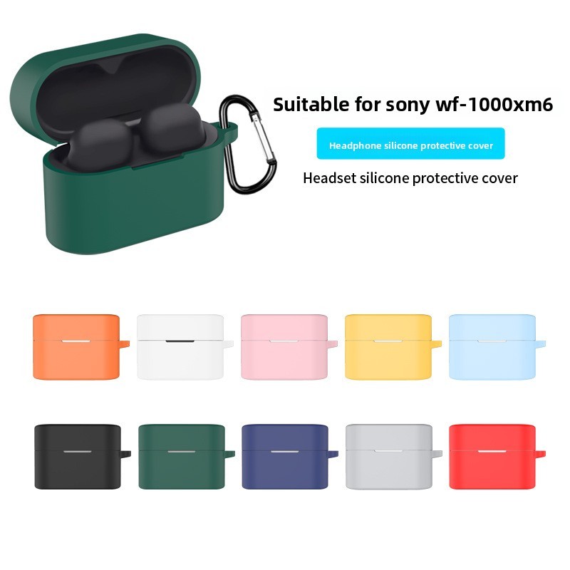 Ốp Tai Nghe Silicon Cho Sony WF-1000XM6 Ốp Lưng Tai Nghe Hộp Bảo Vệ Cho Sony XM6 Vỏ Silicon Mềm Phụ Kiện