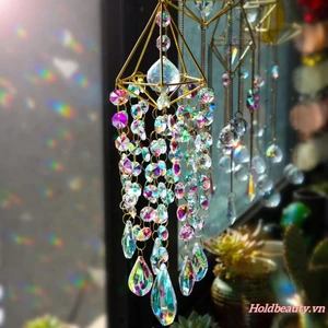 Cửa sổ pha lê Suncatchers Trang trí chuông gió treo Acrylic sáng tạo cho sân vườn gia đình