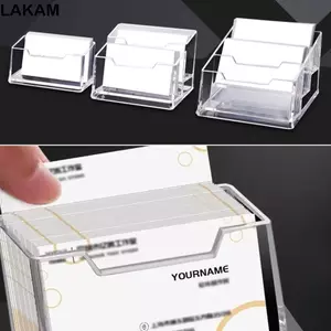 LAKAM 1 Cái Giá Đỡ Thẻ Kinh Doanh, Giá Đỡ Màn Hình 1 / 2 / 3 Lưới Hộp Đựng Thẻ Kinh Doanh, Nhựa Acrylic Trong Suốt Trường Học Đồ Dùng Văn Phòng Hộp Thẻ