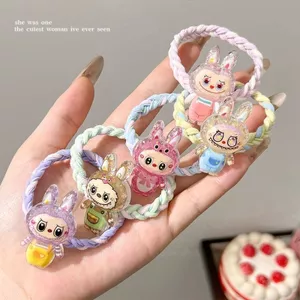Dễ Thương Ngọt Dopamine Kéo Vải Băng Đô Độ Đàn Hồi Cao Không Làm Tổn Thương Tóc Trẻ Em Dây Cao Su Đôi Đuôi Ngựa Tóc Dây Tóc Vòng