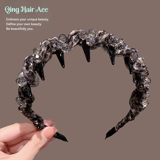Mới Gạc Đầu Lâu Cao Đầu Bấm Tóc Chống Trơn Trượt Mũ Phụ Kiện Dongdaemun Ánh Sáng Pha Lê Sang Trọng Lược Răng Đầu Nữ