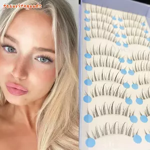 FAVORITEGOODS Dụng cụ mở rộng lông mi, Lông mi giả mềm mại Wispy Lông mi giả, Vẻ đẹp của phụ nữ Tự nhiên dài nguyên chất Handmade Fluffy Eye Makeup Woman
