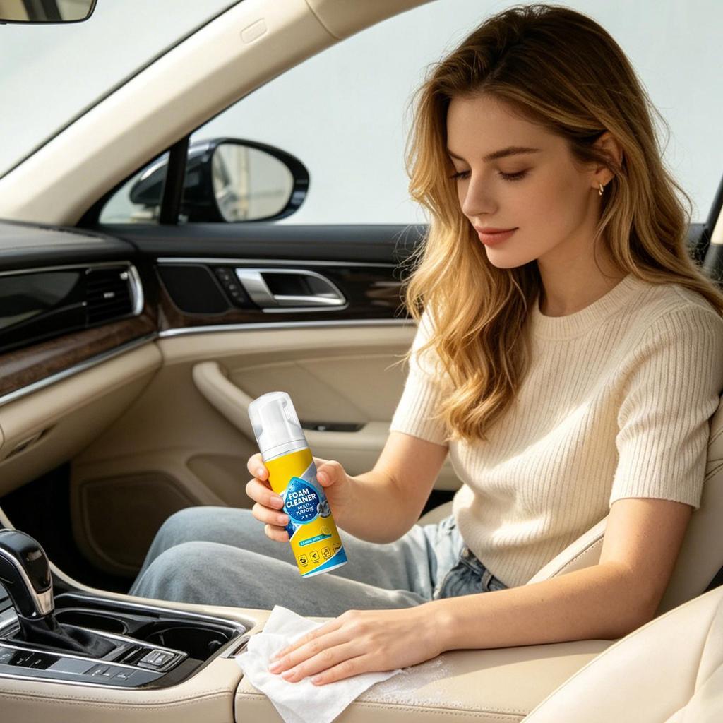 Chất tẩy rửa bọt nội thất ô tô 60ml Chất tẩy rửa thảm ô tô mạnh mẽ đa năng cho xe abrtedvn