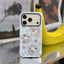 Ốp điện thoại iPhone Alice Bunny nền Argyle màu xanh, chủ đề tiệc trà [1 Ốp điện thoại có thể tháo rời 2 trong 1] Ốp điện thoại có thể tháo rời 2 trong 1 17 / 16 / 15 / 14 / 13 / 12 / 11 Pro Max Plus
