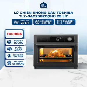 Lò Chiên Không Dầu Thông Minh Toshiba TL2-SAC25GZC(GR) 25L Màu Xám Titan - Hàng Chính Hãng