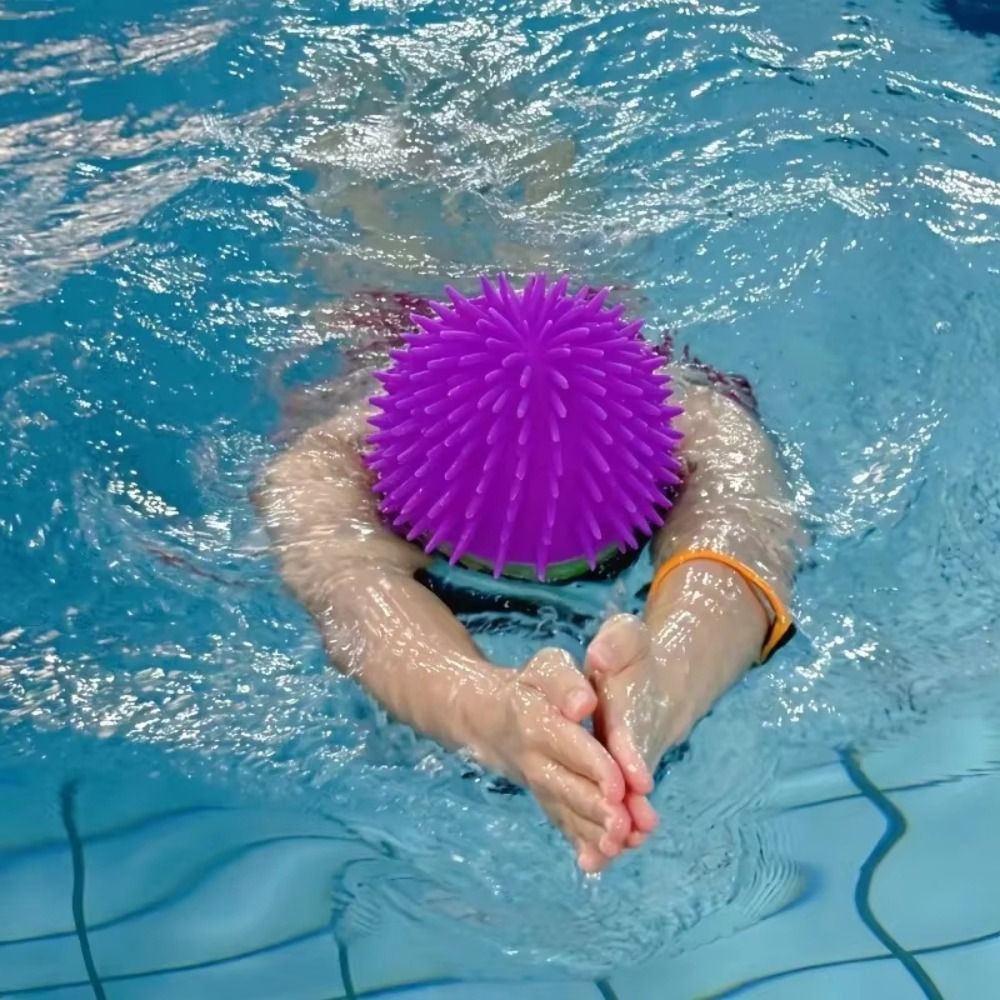 SENRTY Mũ Bơi Ngộ nghĩnh, Thiết Kế Tóc Dài Hình Urchin Biển Mũ Bơi Bóng Nhọn, Thiết Kế Trừu Tượng Đàn Hồi Cao Giữ Tóc Khô Thoải Mái Phù Hợp Với Mũ Urchin Biển Tiệc Đi Biển