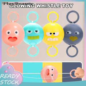< Pluscloth > Bóng còi dây kéo có đèn Led Đồ chơi Spinner phát sáng cho trẻ em Người lớn – Biểu hiện hoạt hình vui nhộn Quà tặng còi gió cho bé trai bé gái Tiệc sinh nhật Chơi bóng phát sáng