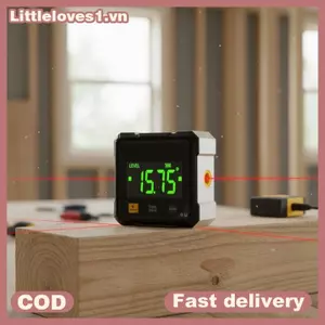 Littleloves1 Hộp đo chính xác Bốn mặt Hút từ tính có góc nghiêng Laser cho các dự án DIY và chuyên nghiệp VN