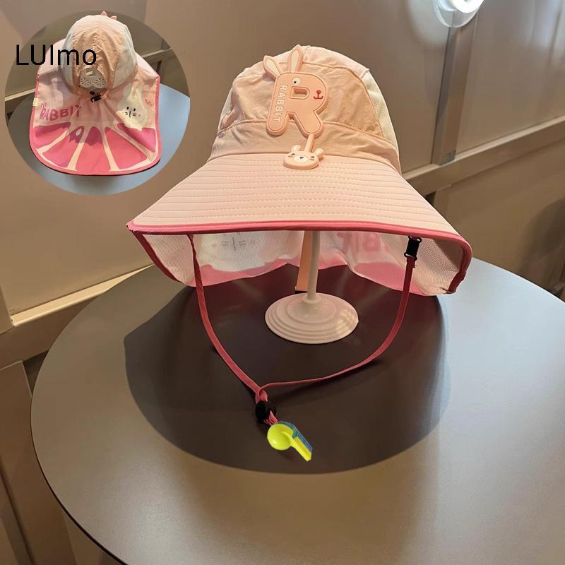 LUImo Kids Mũ ngư dân có dây chống gió và tấm chắn nắng hoàn hảo cho bãi biển ngoài trời SBS