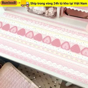 Khăn Trải Bàn Hoạt Hình BAMBOOB, Vải Lanh Chống Trơn Trượt, Dễ Thương, Trang Trí Máy Tính Để Bàn