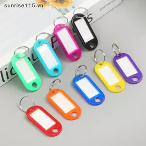 SRVN 30 Chiếc Móc Khóa Nhựa Nhiều Màu Sắc Thẻ Chìa Khóa Nhãn Tên Đánh Số Thẻ Hành Lý Nhãn ID Thẻ Tên Có Vòng Chia.