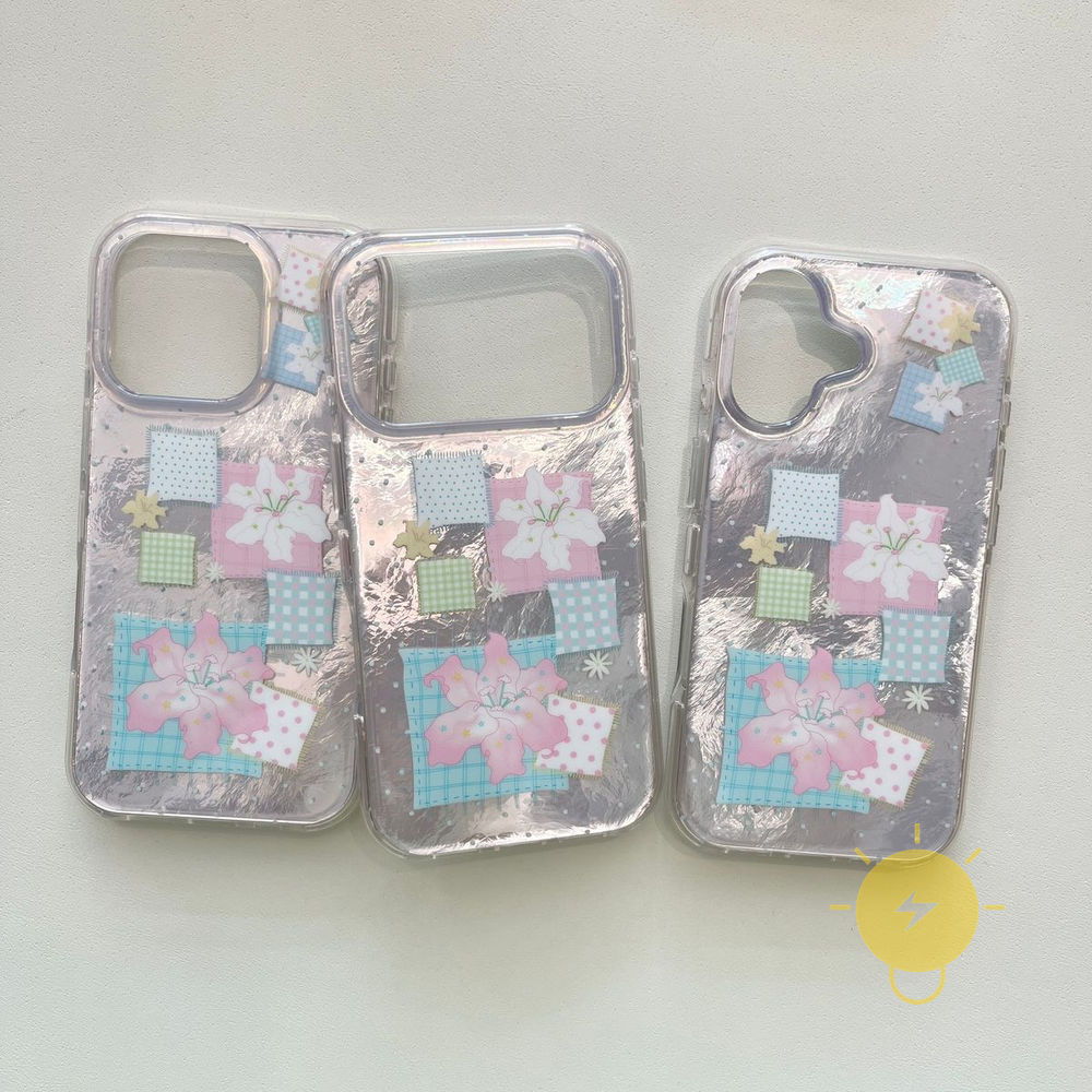 Phone Case For iPhone 17 Pro Max 16 15 14 13 TPU Chain Lily Aesthetic Korean Cute