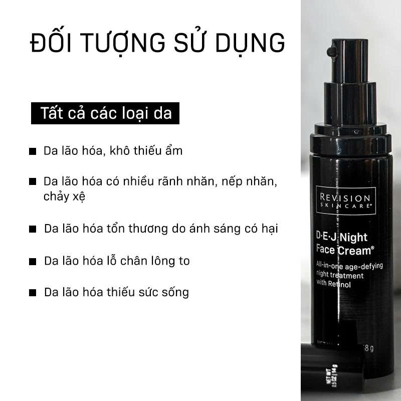 Combo Kem Dưỡng Trẻ Hóa REVISION SKINCARE D·E·J Night Face Cream 14g Và Sữa Rửa Mặt Sạch Sâu 198ML