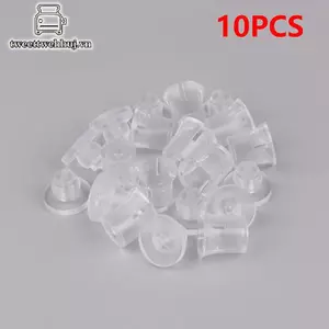 Nhíp 10 Chiếc PC Trong Suốt Quảng Cáo Móng Tay Thủy Tinh Móng Tay Braet Vô Hình Nhựa Vít Mờ VN