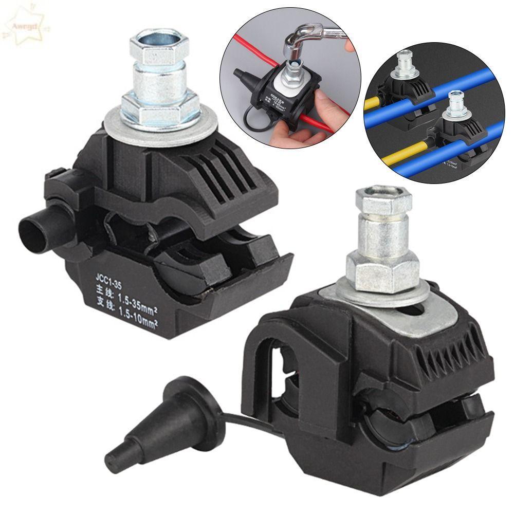 Đầu nối xuyên lỗ cách nhiệt AWNGD, Kẹp cáp không săm 63A / 75A, Hình chữ T ngoài trời Phụ kiện dây điện Kẹp kết nối xuyên