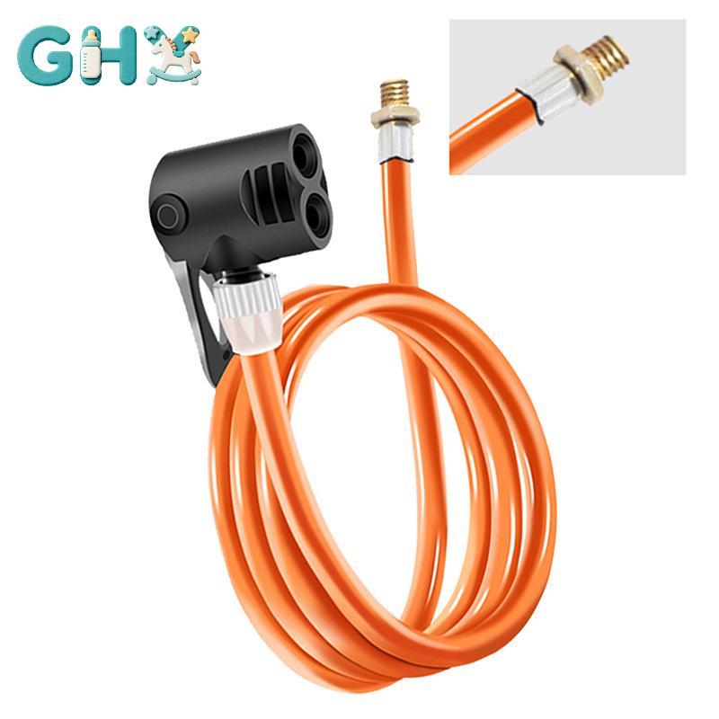 GHX Ống nối dài bơm lốp xe đạp 70/80/120cm, đầu bơm phụ kiện bơm hơi