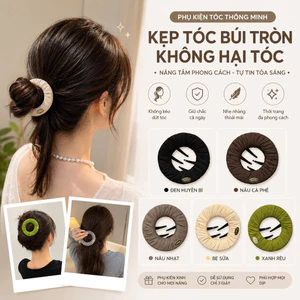 Kẹp Tóc Phẳng Tròn Dành Cho Thể Thao Yoga - Thiết Kế Đơn Giản, Thoải Mái