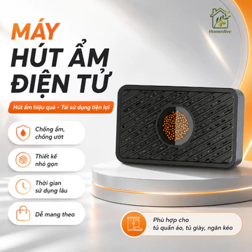 Máy hút ẩm tái sử dụng mini silica gel hút ẩm mạnh cổng Type-C vỏ ABS bền chắc dành cho tủ chống ẩm