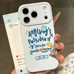 Thư tiếng Anh Thích hợp iPhone 17/16 trường hợp điện thoại 1512 mới 1314