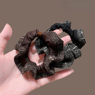 MAUROPOLI Nhật Bản Phong Cách Hàn Quốc Vải Dệt Kim Scrunch Dây Buộc Tóc Cao Đuôi Ngựa Co Giãn Cao Dây Buộc Tóc Dây Buộc Tóc