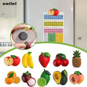 SMILE Mô Phỏng Trái Cây Tủ Lạnh Dán, Nhựa Tổng Hợp Trái Cây Nam Châm Tủ Lạnh, Sáng Tạo Trang Trí Tủ Lạnh Miếng Dán Tủ Lạnh