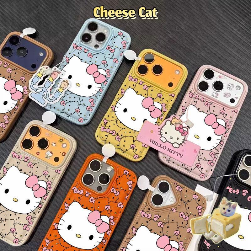 cho Kitty Hồng Ốp Điện Thoại Cho iPhone 17 13 12 14 11 Pro 15 Plus 16 Pro Max Xs Max XR 7Plus 8Plus Bao Da Điện Thoại