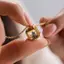 Shuling Openable DIY Mặt dây chuyền Vòng cổ rỗng 18K Trang sức giữ màu vàng