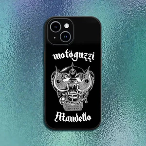 TP-2 Moto G-Guzzis Cool Logo Ốp Lưng Điện Thoại IPhone 11 12 13 14 15 16Pro Max Plus Cổ Điển Màu Đen Vỏ Mềm