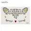 AqToCna 1 Cái 3D Acrylic Khoan Stier Mèo Dễ Thương Mặt Stiers Bóng Đảng Trang Trí Mặt Kim Cương Hóa Trang Tạm Thời Hình Xăm Stiers AqToCna