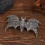SMILE Gothic Tóc Barrette, Kẹp Tóc Dơi Vintage Hợp Kim, Hình Dơi Bạc Họa Tiết Rỗng Halloween Phụ Kiện Tóc Nữ