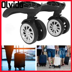 OLVIDO 1 Cặp Bánh Xe Hành Lý, Dễ Sử Dụng Bánh Xe Đa Năng Yên Tĩnh, PET Di Động Bền Đẹp, Bánh Xe Thay Thế Hành Lý PP Đồ Dùng Ngoài Trời