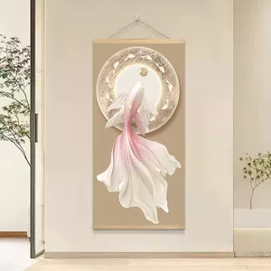 Chúc May Mắn Koi Lối Vào Nhà Cao Cấp Lối Vào Tranh Hiện Đại Trung Quốc Đơn Giản Tranh Ánh Sáng Hành Lang Sang Trọng Phòng Khách Aisle Bức Tranh Tường 5.26